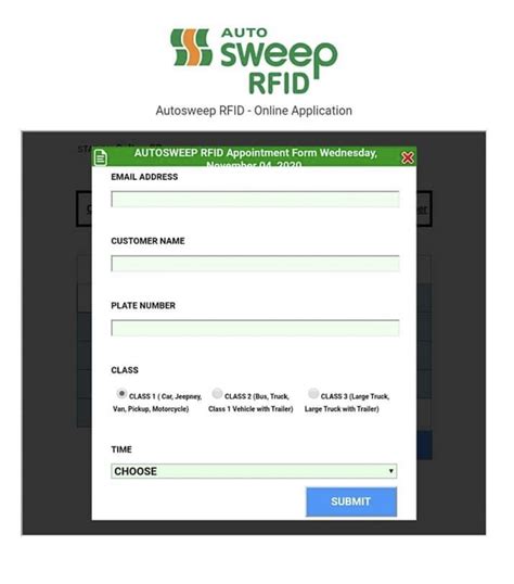 smart card subscriber enrollment form|Autosweep Rfid To.